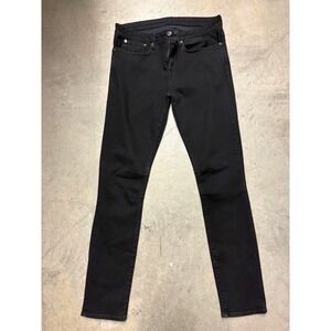 Helmut Lang Mens Slim Fit Black Denim Jeans Size 30 Five Pocket Classic